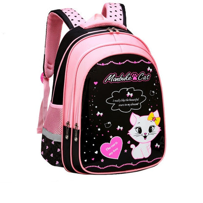 Kids School Cute Cat Print Backpack Primery school Back Pack Bag