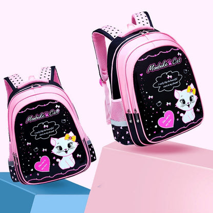 Kids School Cute Cat Print Backpack Primery school Back Pack Bag