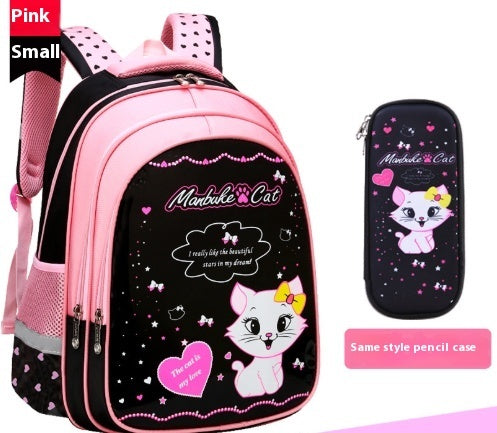 Kids School Cute Cat Print Backpack Primery school Back Pack Bag