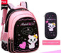 Kids School Cute Cat Print Backpack Primery school Back Pack Bag