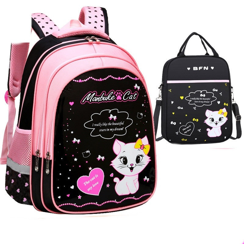 Kids School Cute Cat Print Backpack Primery school Back Pack Bag