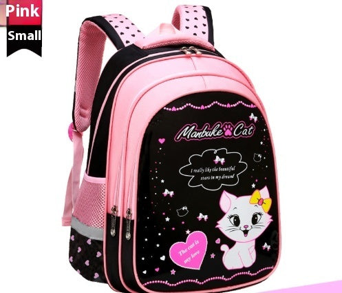 Kids School Cute Cat Print Backpack Primery school Back Pack Bag